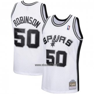 Maillot San Antonio Spurs David Robinson NO 50 Mitchell & Ness 1998-99 Blanc