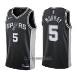 Maillot San Antonio Spurs Dejounte Murray No 5 Swingman Icon 2017-18 Noir