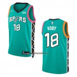 Maillot San Antonio Spurs Isaiah Roby NO 18 Ville 2022-23 Vert