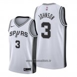 Maillot San Antonio Spurs Keldon Johnson No 3 Association 2019-20 Blanc