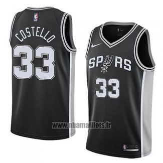 Maillot San Antonio Spurs Matt Costello No 33 Icon 2018 Noir