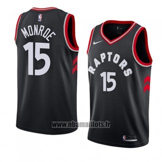 Maillot Tornto Raptors Greg Monroe No 15 Statement 2018 Noir