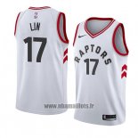 Maillot Tornto Raptors Jeremy Lin No 17 Association 2018 Blanc