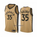 Maillot Toronto Raptors Christian Koloko NO 35 Ville 2023-24 Or