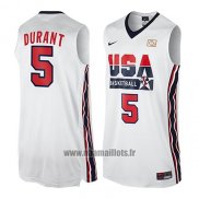 Maillot USA 1992 Kevin Durant No 5 Blanc