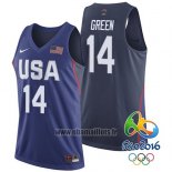 Maillot USA 2016 Draymond Green No 14 Bleu