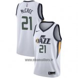 Maillot Utah Jazz Erik Mccree No 21 Association 2017-18 Blanc