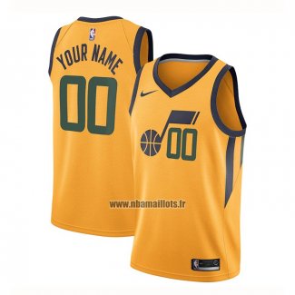 Maillot Utah Jazz Personnalise Association Jaune