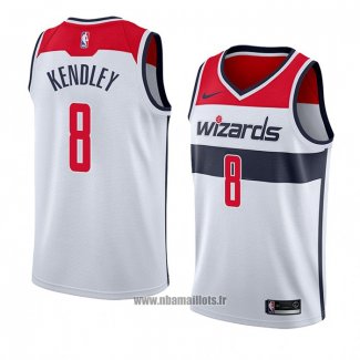 Maillot Washington Wizards Tiwian Kendley No 8 Association 2018 Blanc