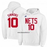 Veste a Capuche Brooklyn Nets Ben Simmons Classic 2022-23 Blanc