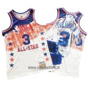 Maillot All Star 2003 Allen Iverson No 3 Mitchell & Ness Blanc