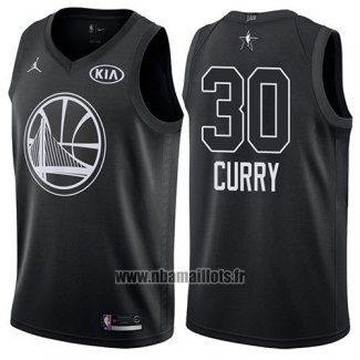 Maillot All Star 2018 Golden State Warriors Stephen Curry No 30 Noir