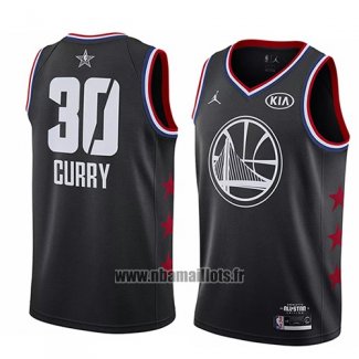 Maillot All Star 2019 Golden State Warriors Stephen Curry No 30 Noir