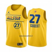 Maillot All Star 2021 Utah Jazz Rudy Gobert No 27 Or