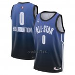 Maillot All Star 2023 Indiana Pacers Tyrese Haliburton NO 0 Bleu