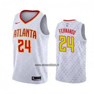 Maillot Atlanta Hawks Bruno Fernando NO 24 Association Blanc