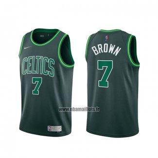 Maillot Boston Celtics Jaylen Brown No 7 Earned 2020-21 Vert