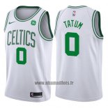 Maillot Boston Celtics Jayson Tatum No 0 2017-18 Blanc