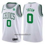 Maillot Boston Celtics Jayson Tatum No 0 2017-18 Blanc