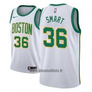 Maillot Boston Celtics Marcus Smart No 36 Ville 2018-19 Blanc