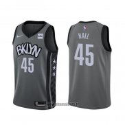 Maillot Brooklyn Nets Donta Hall NO 45 Statement 2020 Gris