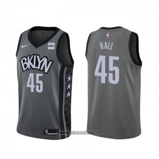 Maillot Brooklyn Nets Donta Hall NO 45 Statement 2020 Gris