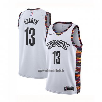 Maillot Brooklyn Nets James Hardenl No 13 Ville 2020 Blanc