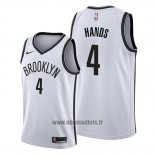 Maillot Brooklyn Nets Jaylen Hands No 4 Association 2019-20 Blanc