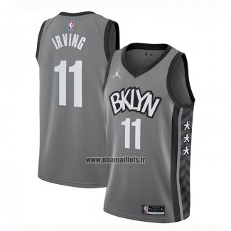 Maillot Brooklyn Nets Kyrie Irving No 11 Statement 2020 Gris