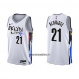 Maillot Brooklyn Nets Lamarcus Aldridge NO 21 Ville 2022-23 Blanc