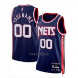 Maillot Brooklyn Nets Personnalise Ville 2021-22 Bleu