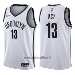 Maillot Brooklyn Nets Quincy Acy No 13 Association 2017-18 Blanc