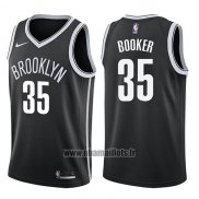 Maillot Brooklyn Nets Trevor Booker No 35 Icon 2017-18 Noir