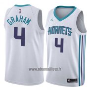 Maillot Charlotte Hornets Devonte Graham No 4 Association 2018 Blanc