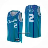 Maillot Charlotte Hornets Lamelo Ball NO 2 Ville 2021-22 Bleu