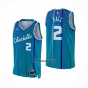 Maillot Charlotte Hornets Lamelo Ball NO 2 Ville 2021-22 Bleu