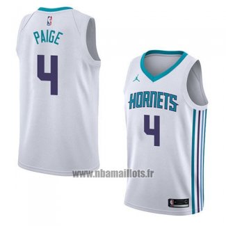 Maillot Charlotte Hornets Marcus Paige No 4 Association 2018 Blanc