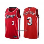 Maillot Chicago Bulls Devon Dotson NO 3 Ville 2021-22 Rouge