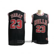 Maillot Chicago Bulls Michael Jordan NO 23 Retro Noir