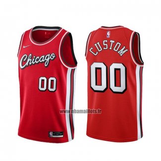 Maillot Chicago Bulls Personnalise Ville 2021-22 Rouge