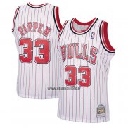 Maillot Chicago Bulls Scottie Pippen NO 33 Reload Hardwood Classics Blanc