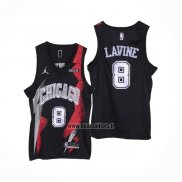 Maillot Chicago Bulls Zach Lavine NO 8 Fashion Royalty Noir