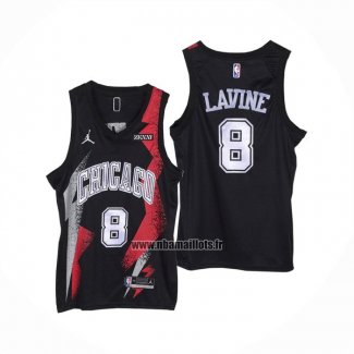 Maillot Chicago Bulls Zach Lavine NO 8 Fashion Royalty Noir