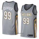 Maillot Cleveland Cavaliers Jae Crowder No 99 Ville 2018 Gris