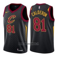 Maillot Cleveland Cavaliers Jose Calderon No 81 Statement 2017-18 Noir