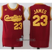 Maillot Cleveland Cavaliers Lebron James No 23 Retro Rouge2