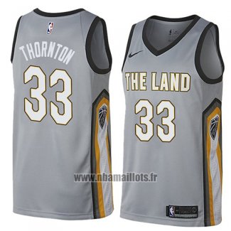 Maillot Cleveland Cavaliers Marcus Thornton No 33 Ville 2018 Gris