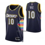 Maillot Denver Nuggets Bol Bol NO 10 Ville 2021-22 Bleu