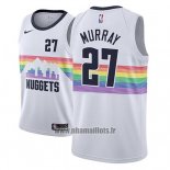 Maillot Denver Nuggets Jamal Murray No 27 Ville 2018-19 Blanc