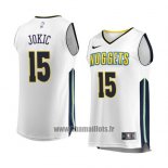 Maillot Denver Nuggets Nikola Jokic No 15 Association 2017-18 Blanc